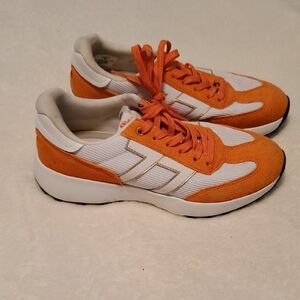 Le Tigre Orange and White Athletic Shoes